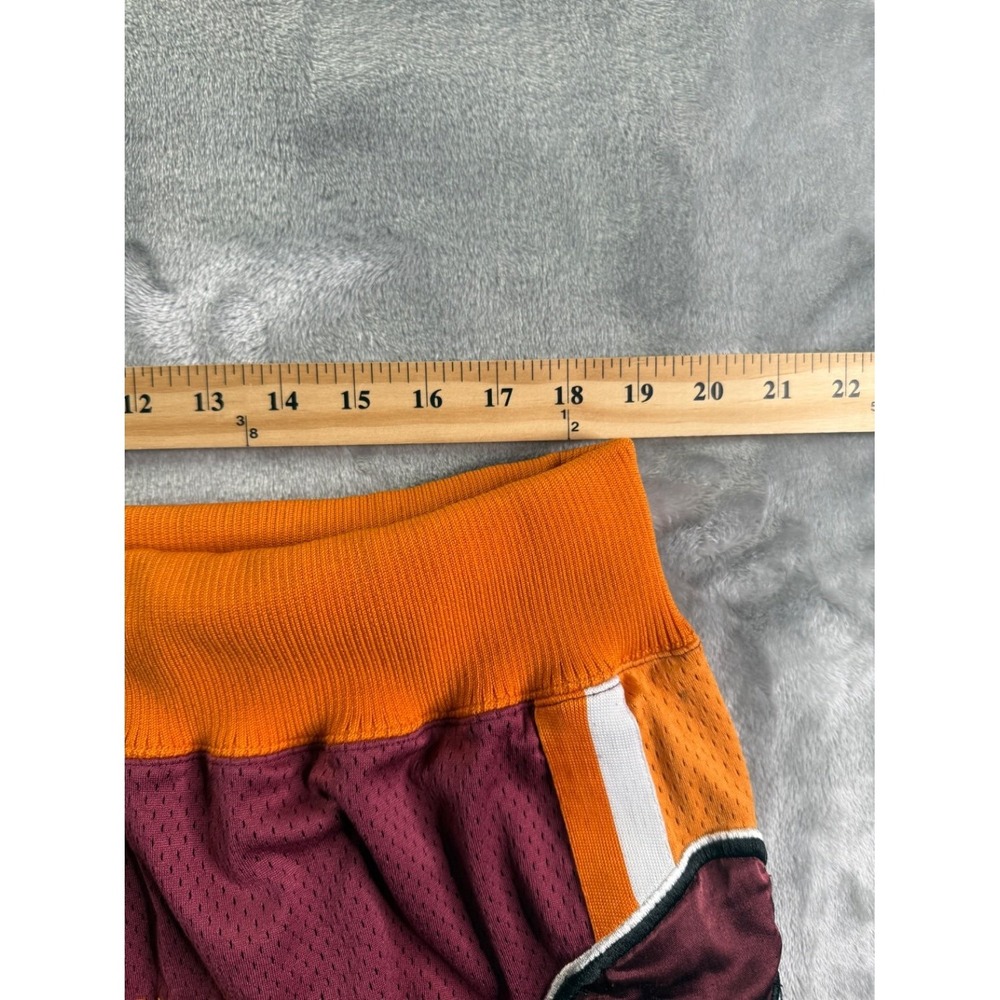 Tradition Virginia Tech Hokies Basketball Shorts Men XL Maroon Orange Mesh - Picture 7 of 9